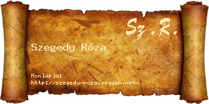 Szegedy Róza névjegykártya