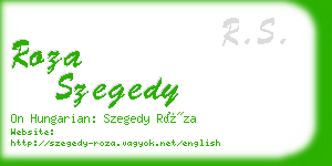 roza szegedy business card